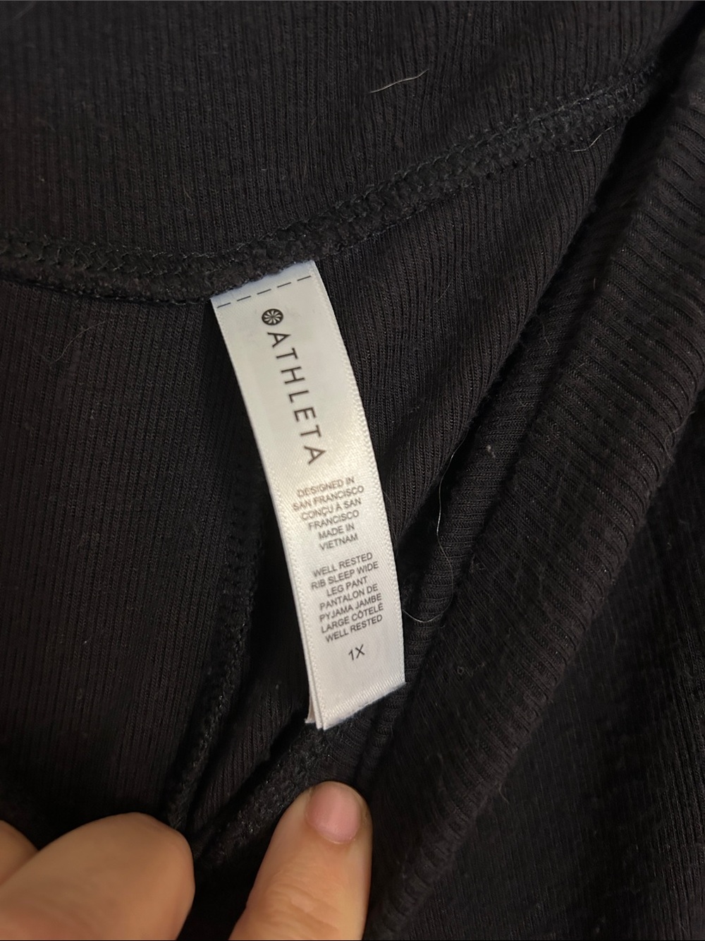 Athleta Well Rested Rib Sleep Wide Leg Pant - Picture 4 of 4